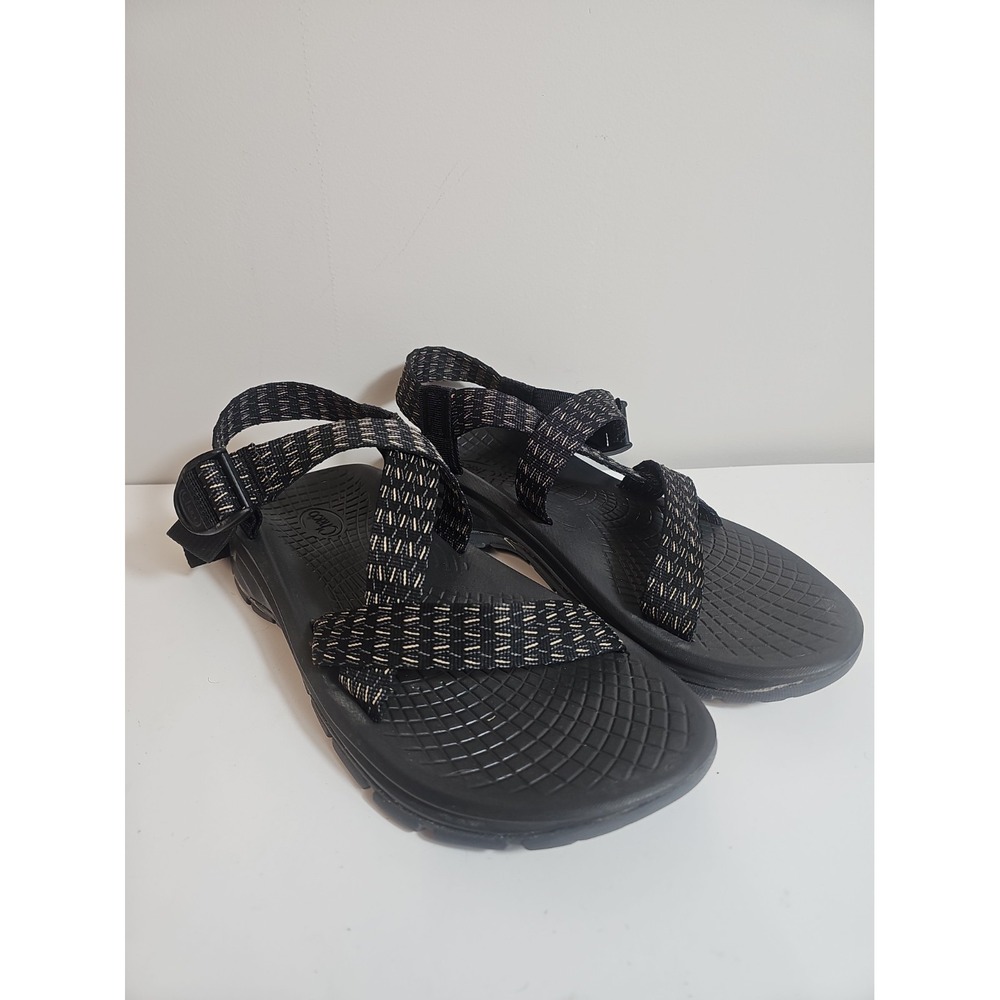 Chaco Zvolv Sandals Black Straps Gray Soles JCH107213 Men's Size US 10